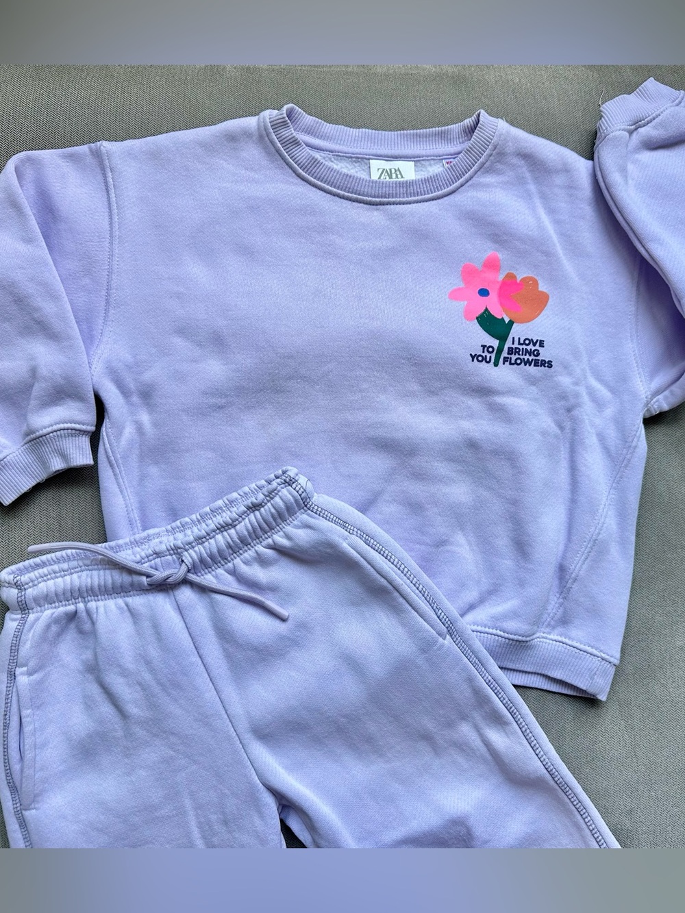 Zara Lilac Sweatshirt and Joggers Set